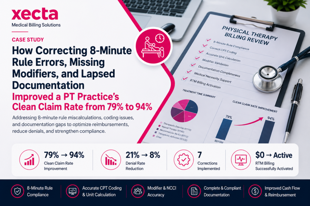 8-Minute Rule Corrections Physical Therapy Billing Case Study